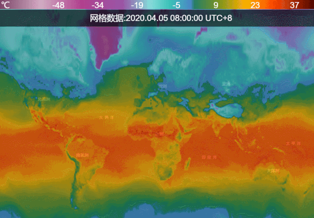 全球相对湿度预测(4月5日