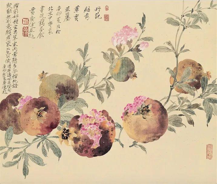 (局部)没骨花鸟53cm×45cm 2011年精妙布局,和谐呈现贾广健在多年的