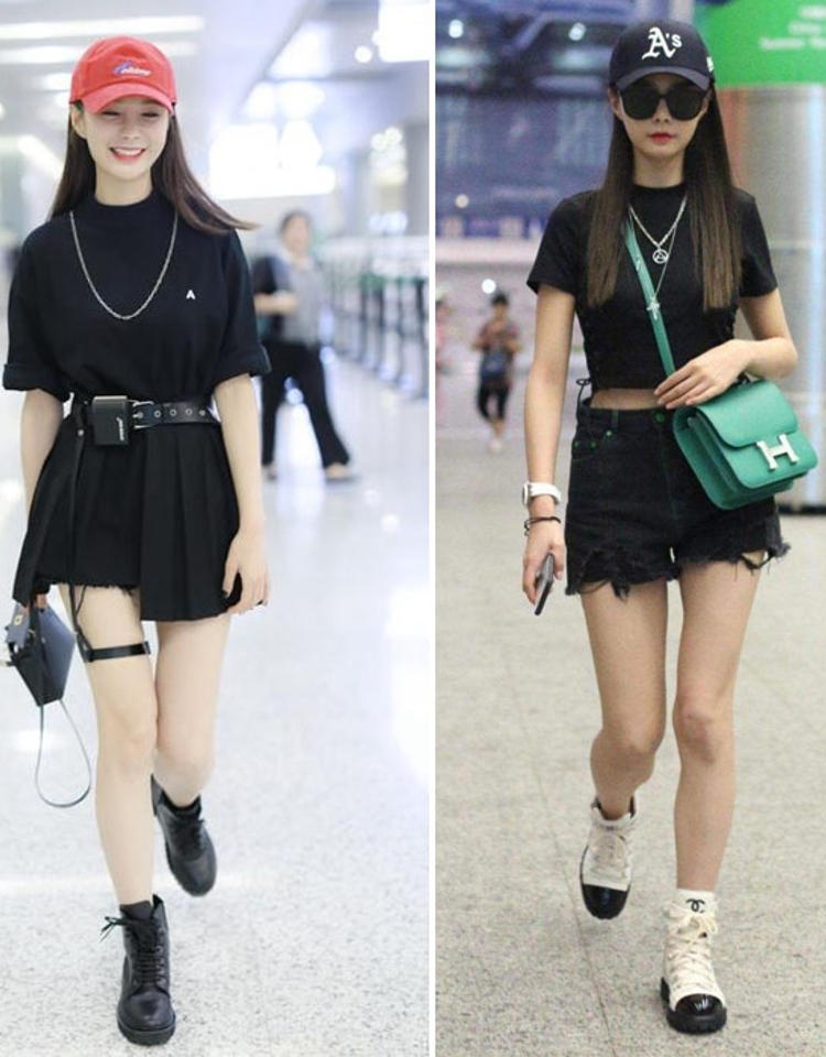 沈梦辰是真敢穿穿短款背心秀蚂蚁腰丰满身材胸以下全是腿