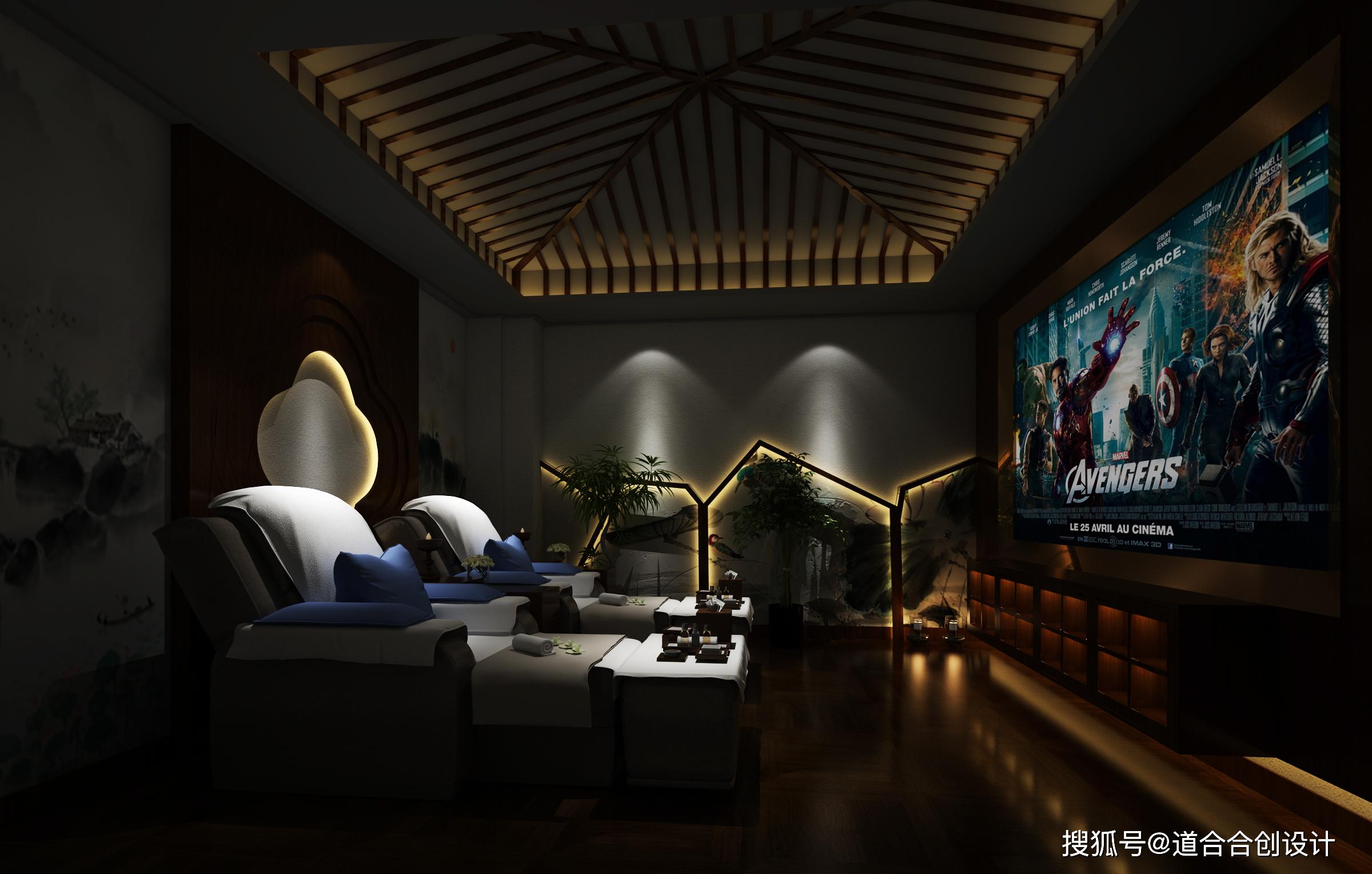 足疗店中式风格设计以中国韵味传统为基准突出精致惬意生活