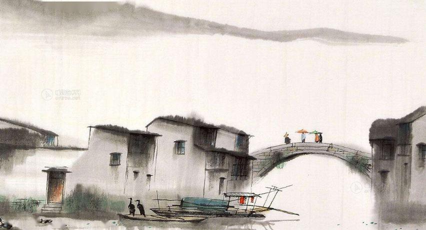 城恰若青石的街道向晚跫音不响,三月的春帷不揭你的心是小小的窗扉紧