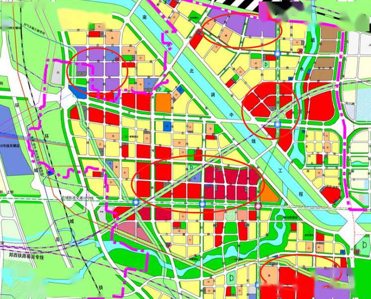 从中原新区规划图上可见,该区域和常西湖新区不同的一点,她并没有常