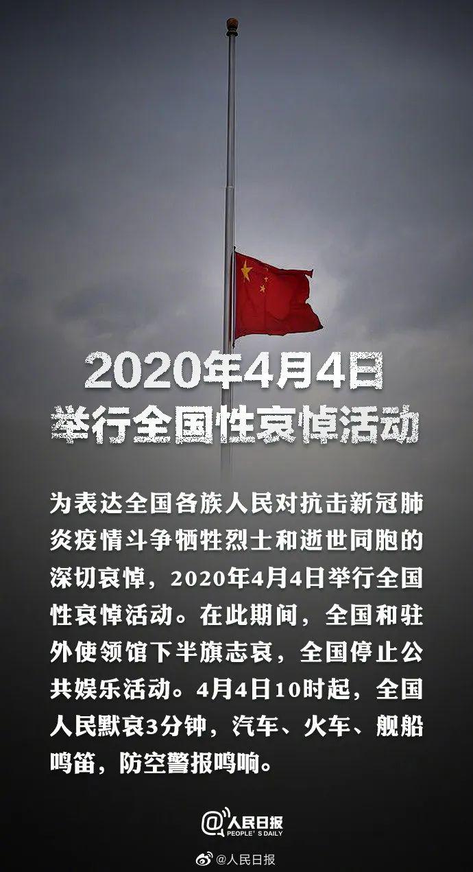 2020年4月4日举行全国性哀悼活动