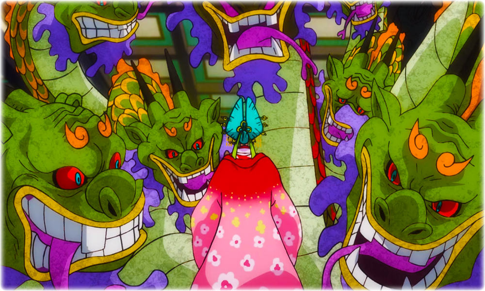 原创海贼王927集:黑炭大蛇是幻兽种果实,那他实力能和大将持平吗?