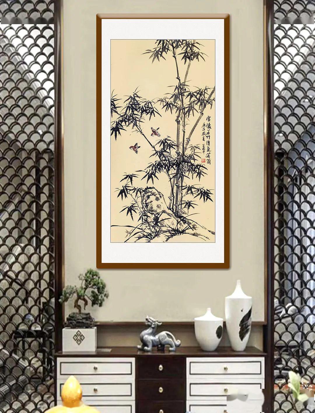 67段莲军名作兰竹双清图