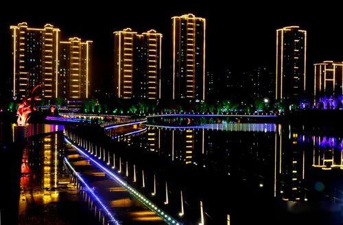 迁西北河坝夜景