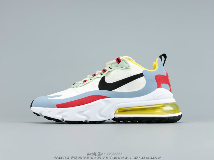 时尚风格超大外露270气垫耐克airmax270react跑步运动必选款