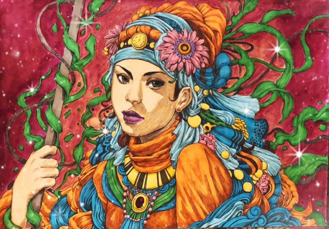 nickfilbert的手绘过程每一幅都是精耕细作▼人生长短