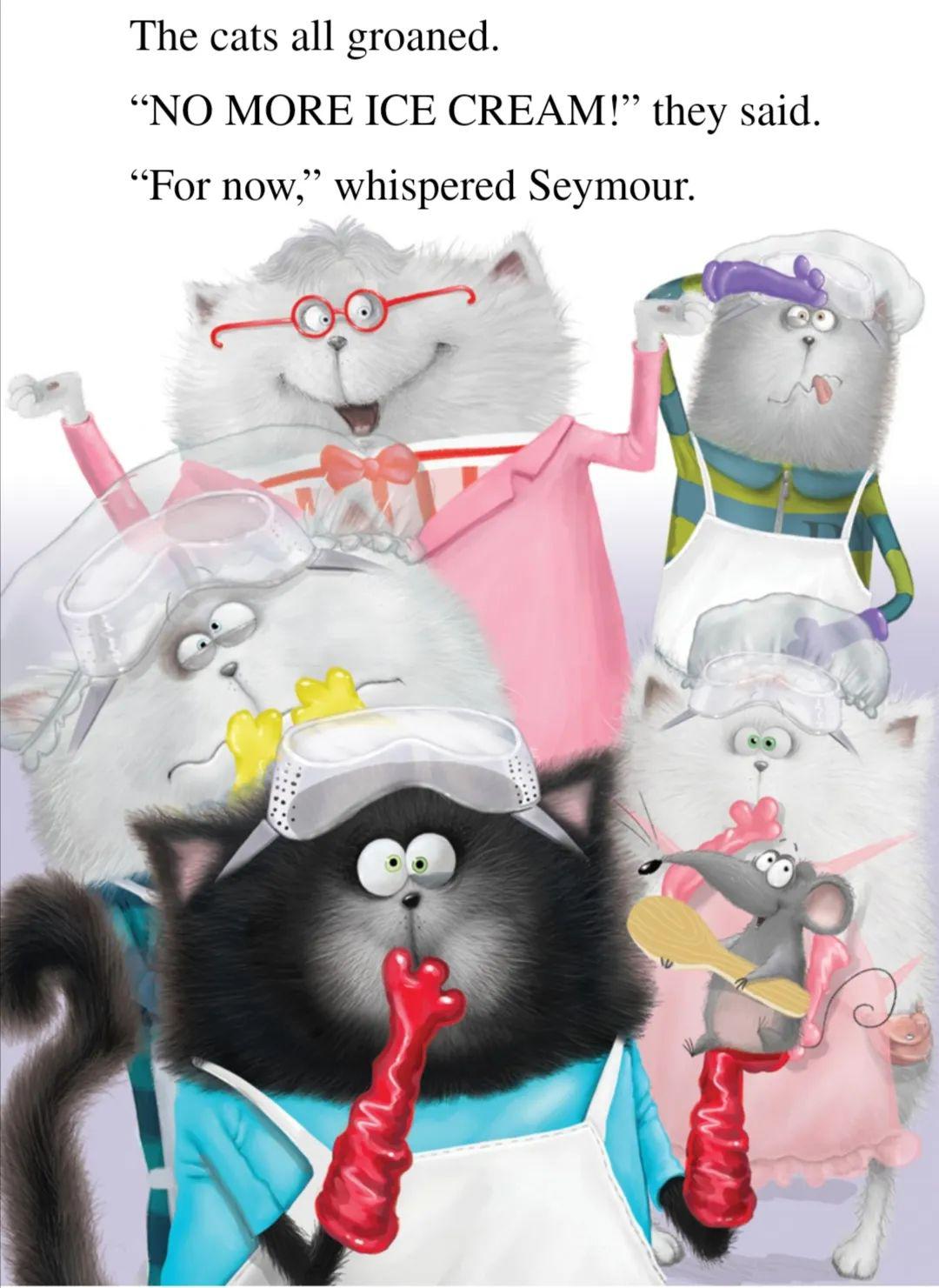 一群馋猫在参观冰激凌工厂一头扮成牧羊人的狼摸进