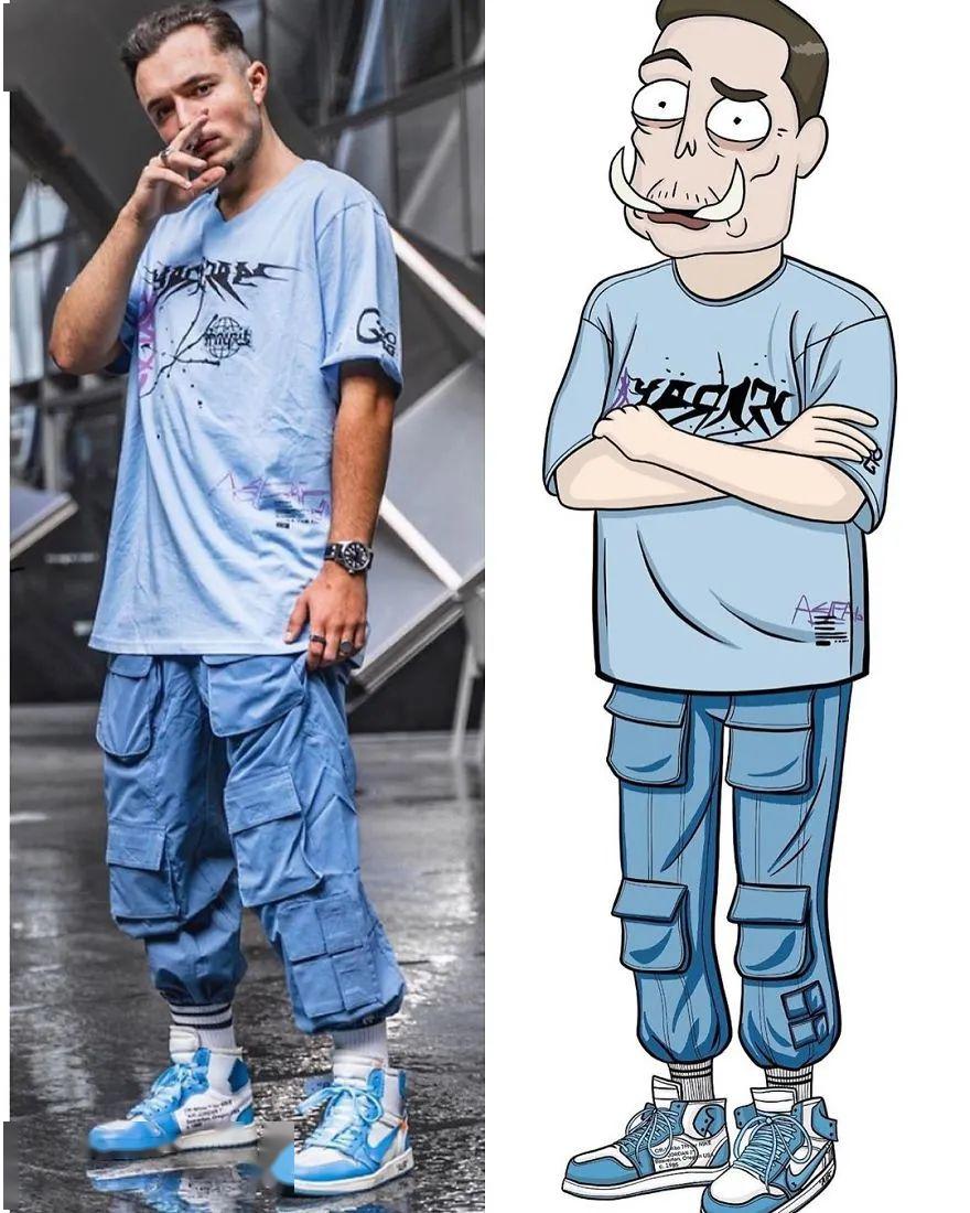 火影忍者七龙珠这些卡通人物穿上潮牌是什么样子我粉了