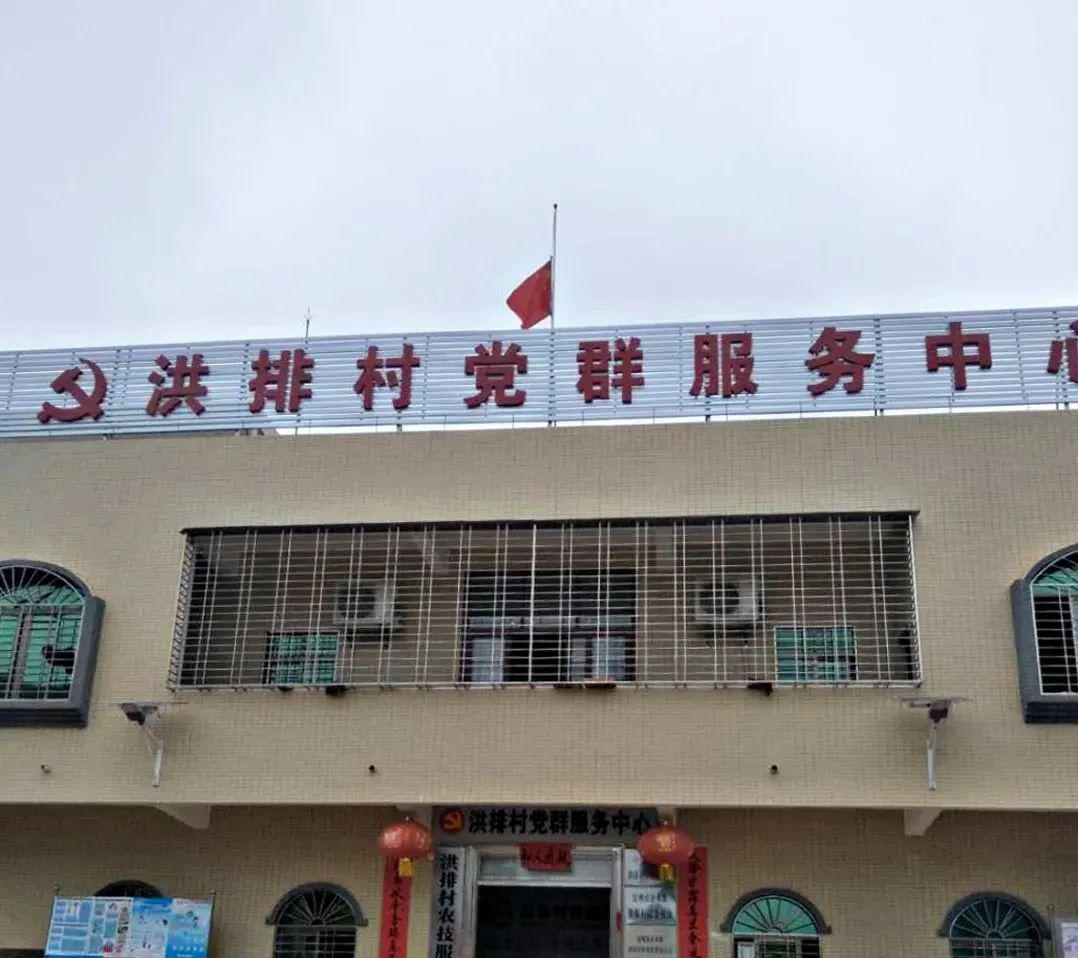 4月4日,雷州市企水镇乌黎村党支部下半旗志哀.