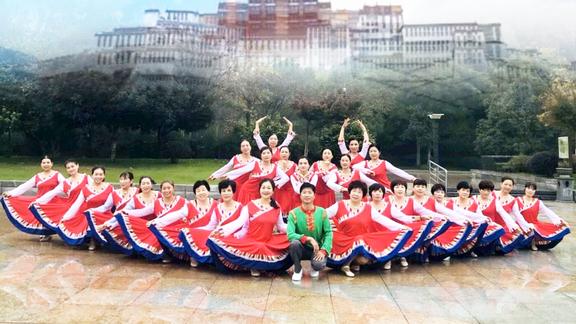 大集体变队形广场舞蓝色天梦编舞応子