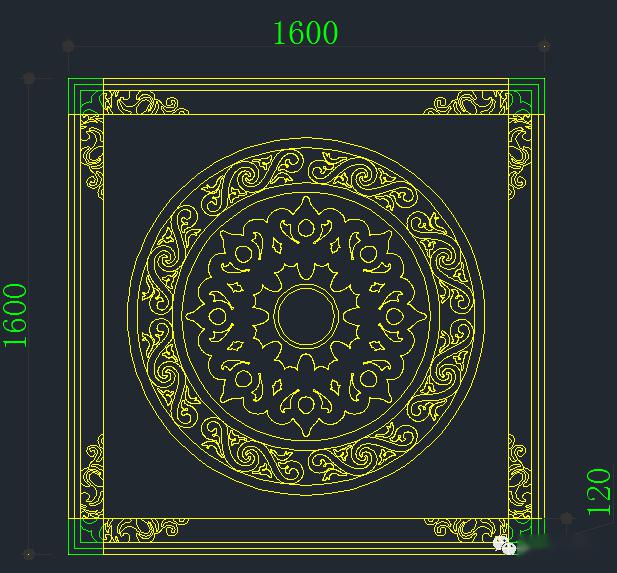 分享150款极具想象力的石材拼花cad设计图纸