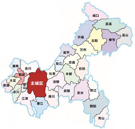 重庆市12县26区,建成区面积统计,一个区比肩一个地级市,上篇