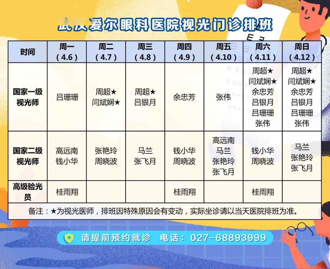 武汉爱尔眼科"视光门诊延时服务"上线啦!