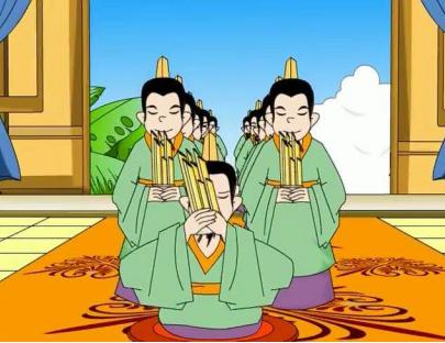 虽然齐湣王也喜欢音乐,但他不喜欢听合奏,他让乐师挨个独奏给他听.