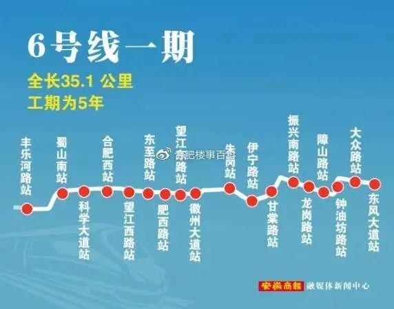 6号线一期启动,合肥未来16条地铁包围