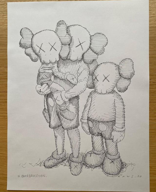 kaws 手稿图片