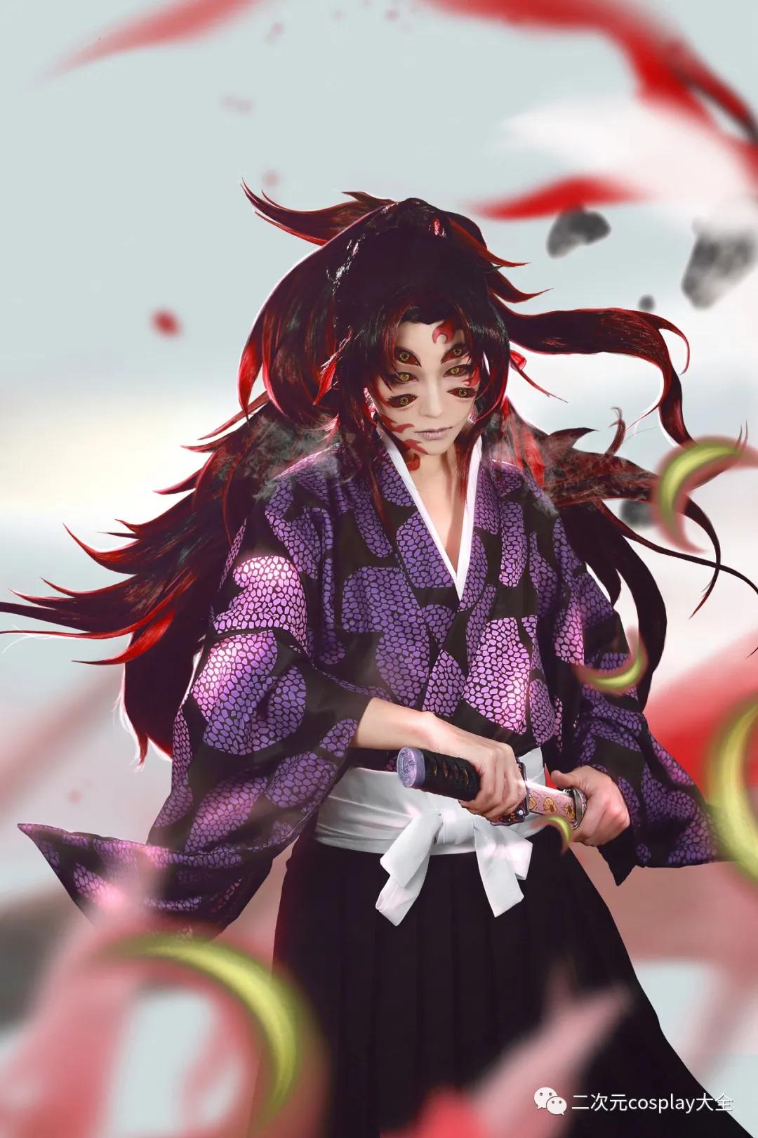 次元壁已破鬼灭之刃黑死牟cos神态动作超绝a爆了