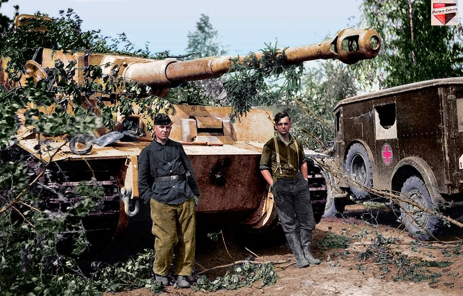 原创精选一组二战期间德国的彩色高清照片虎式重型坦克等