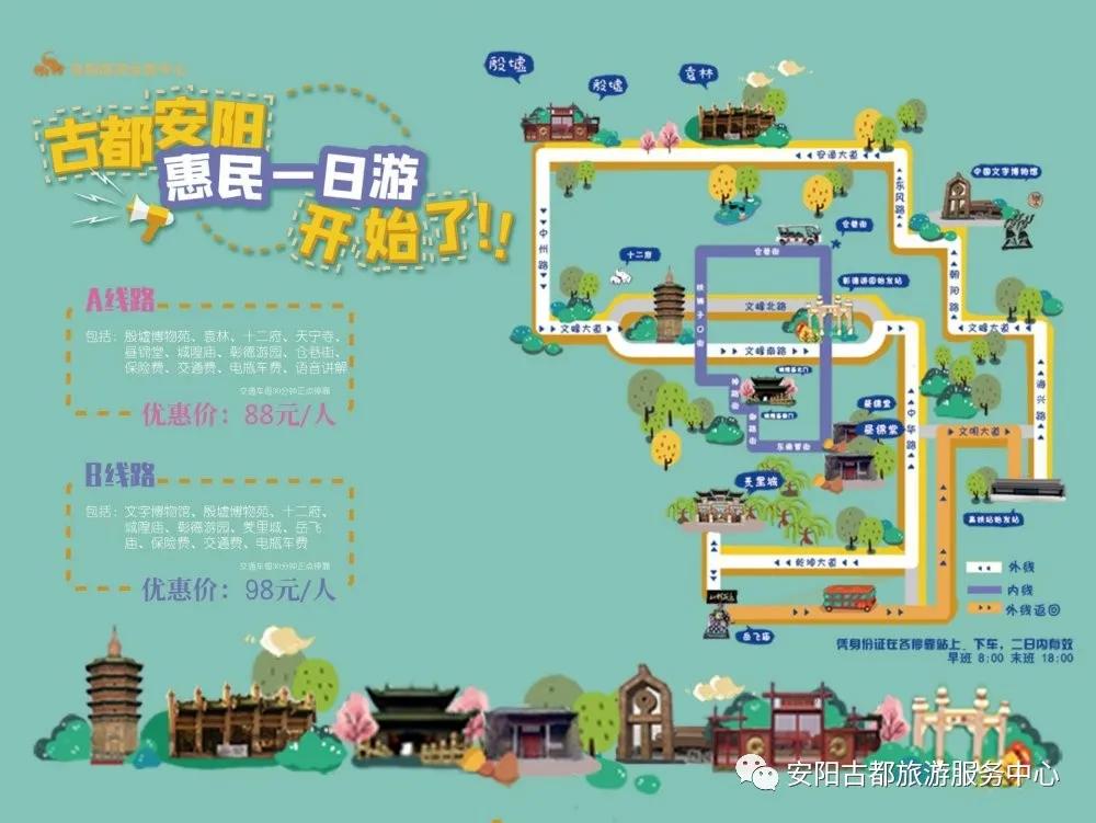 古都安阳旅游专线4月3日开启运营啦!a线b线,任您选择,畅游春天!_殷墟