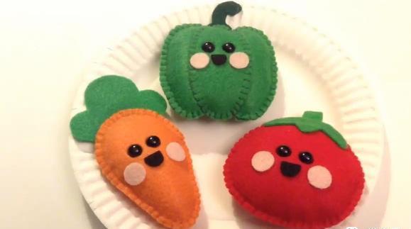 不织布蔬菜水果,孩子认识世界的最好手工玩具!diy布艺附教程