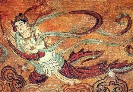 敦煌飞天：凌空翱翔，体态优美的天人飞仙_中国