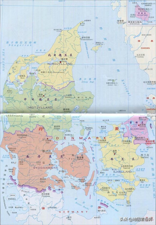 日德兰半岛地图图片