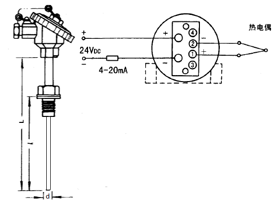 防水接線盒l=l 150mm l=40-1600mm◆sbwr-2180/235k熱電偶一體化溫度