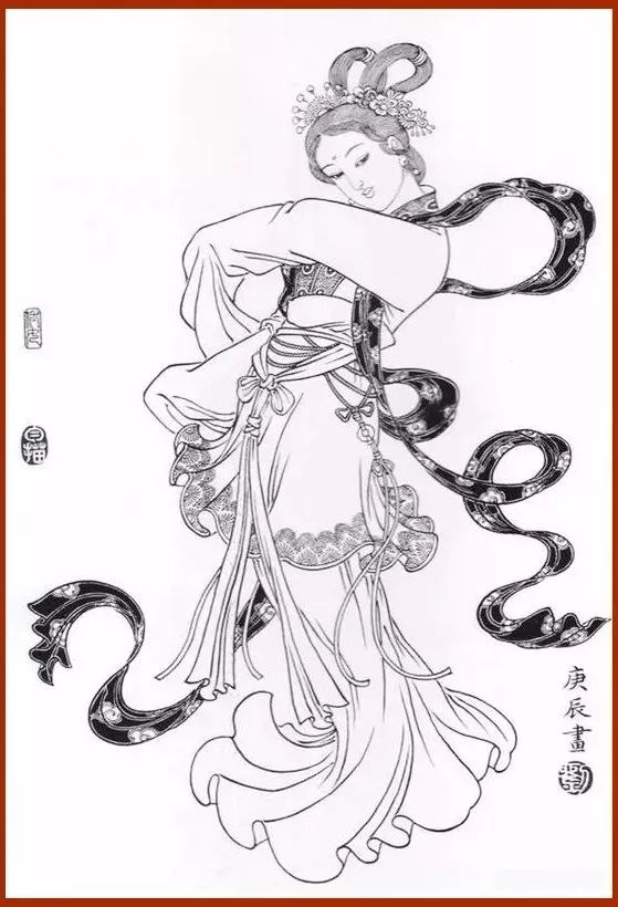 精美白描人物线稿值得收藏