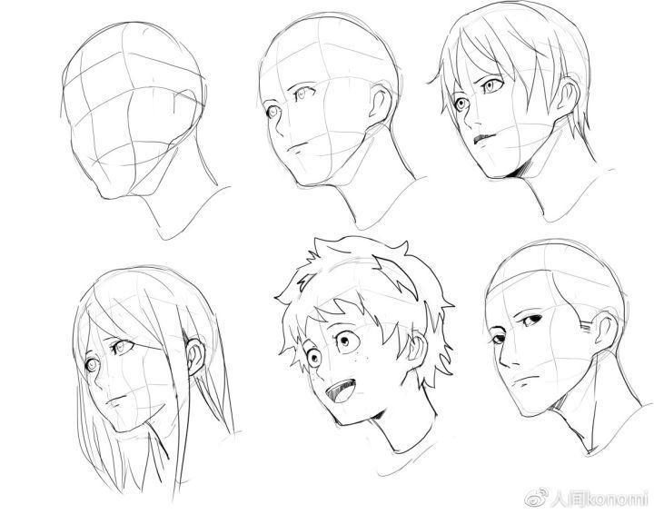 原创动漫人物画法步骤分享 教你画动漫人物的头部