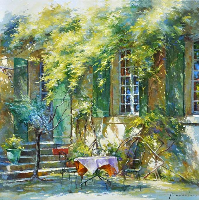 阳光之影静谧之美比利时画家约翰笔下的秘密花园