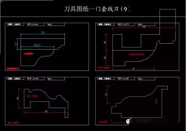 室内装饰门套/踢脚/线条等cad设计图库