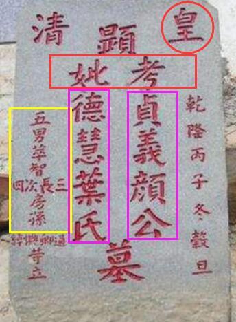 有些地方认为,如果父母均已经过世,用"显考"和"显妣";而如果是父母