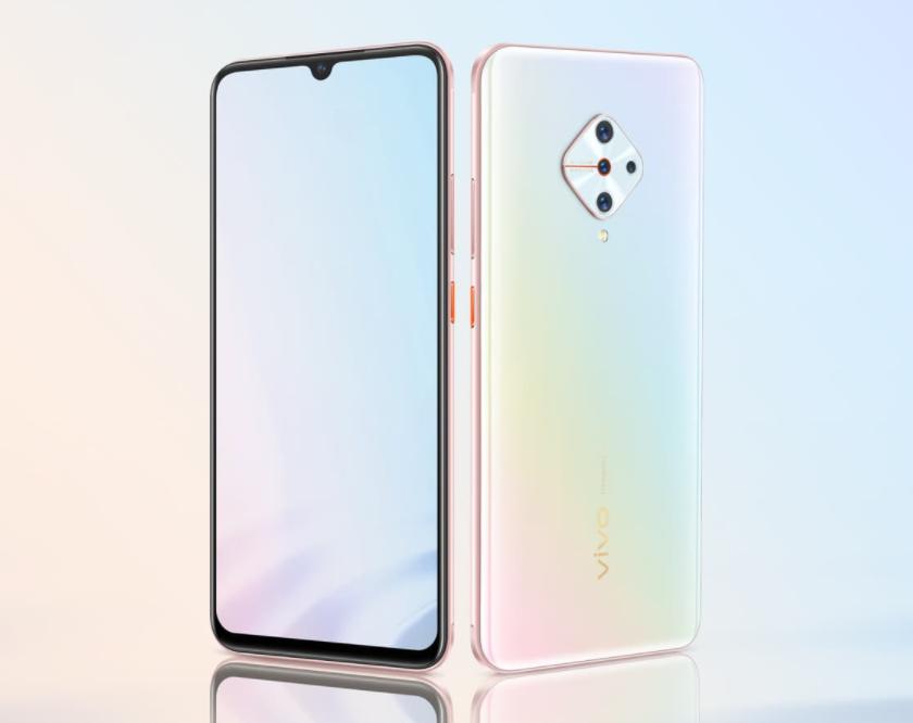 结合曝光的渲染图,vivo v19正面配备了一块双打孔屏幕,底部下巴部分略