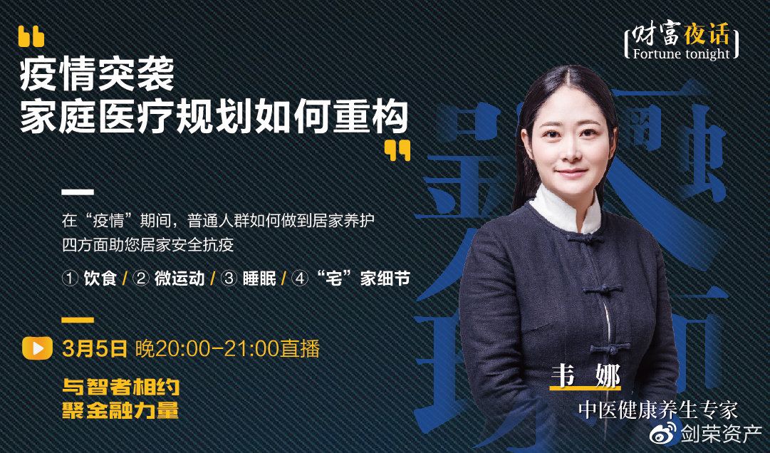 中医健康养生专家 韦娜疫情突袭家庭医疗规划如何重构剑荣资产线上讲