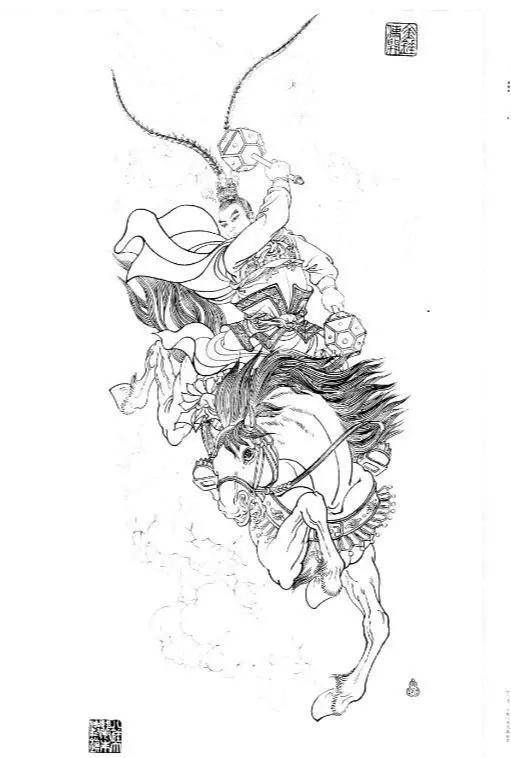 难得一见的武将白描画法,全部画一遍,学会画武将很简单_形象