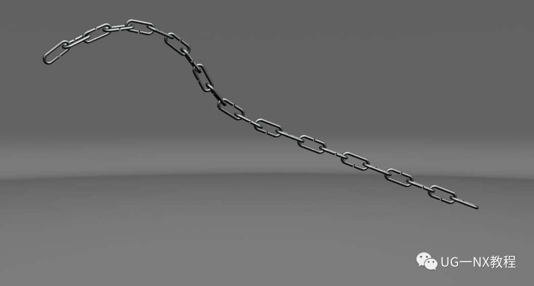ug画铁链教程两种阵列方法建模不同的链条