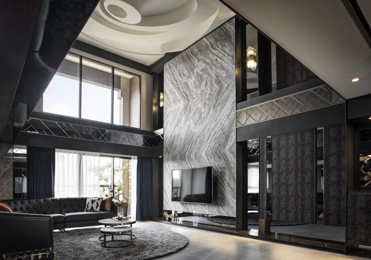 独栋别墅装潢设计丨阴柔与阳刚兼容并蓄的五福之家,叙说家的故事