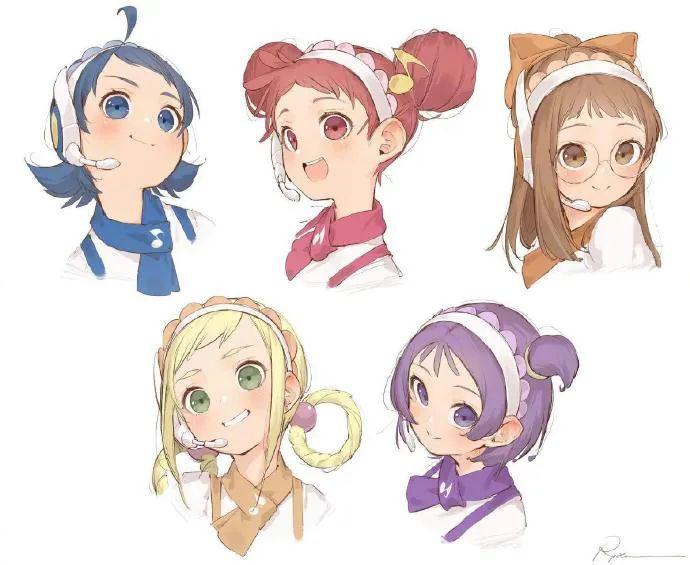 二次元头像练习必备这组多角度的半身人物很适合临摹啊