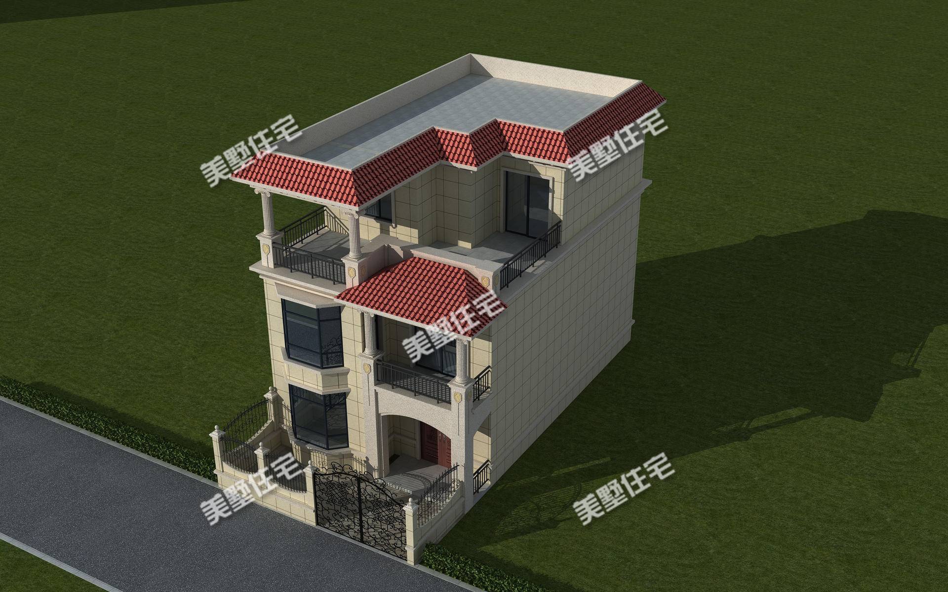 开间8米怎么建别墅看看这栋三层别墅被称为村里最好的房子