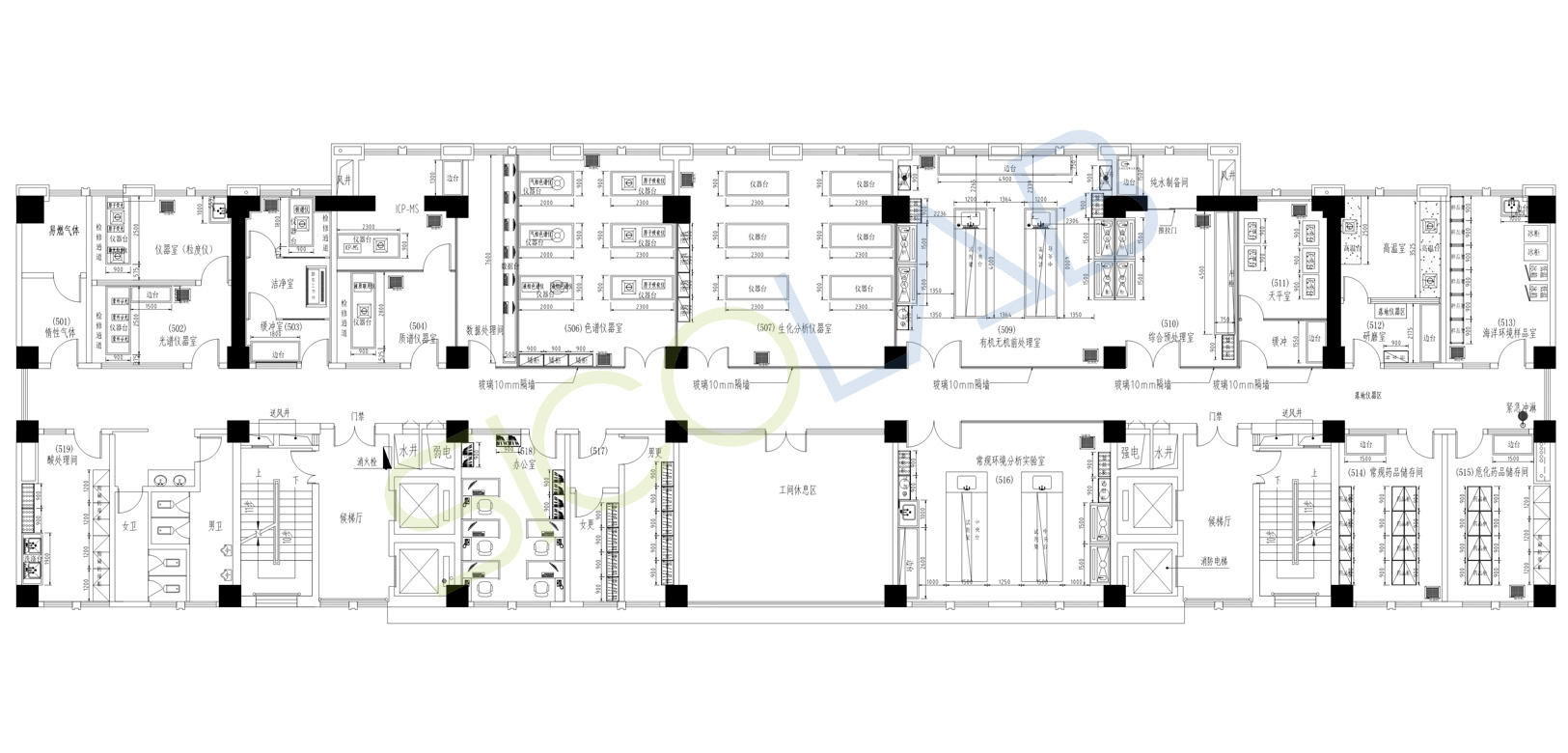 實驗室裝修設計圖平面圖sicolab