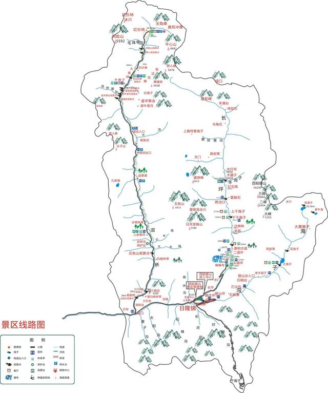 海子沟景区路线图图片