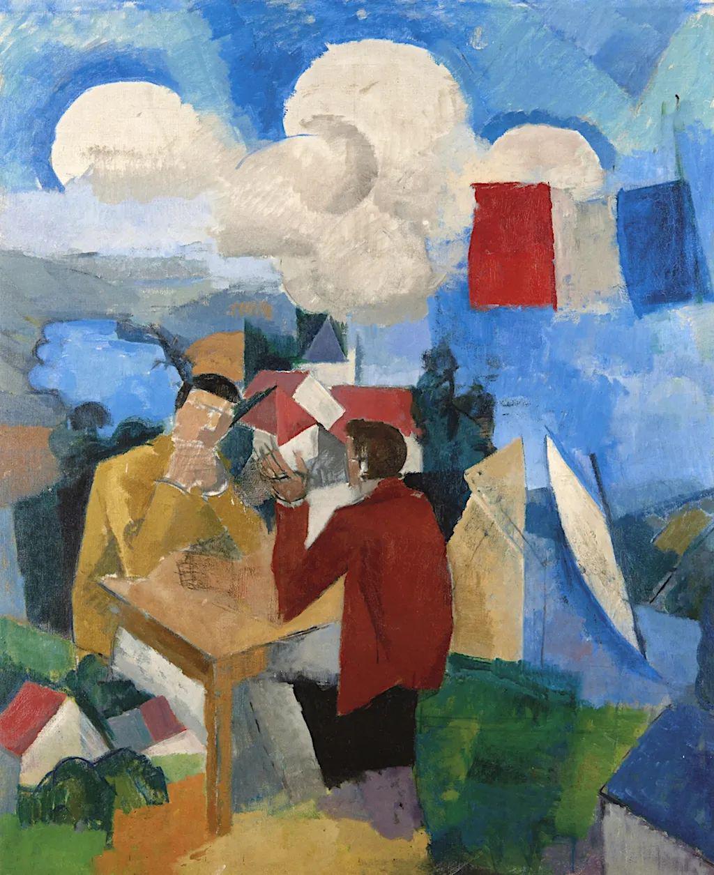 法国艺术家罗杰德拉弗雷斯纳耶立体主义绘画作品欣赏