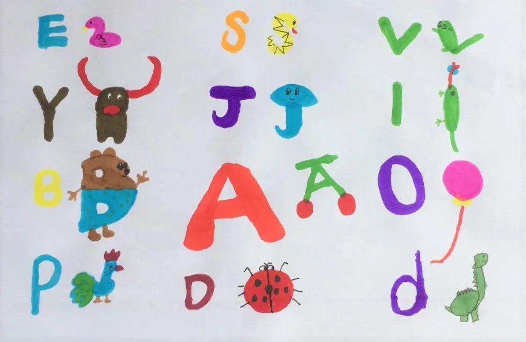 三年级:字母创意画快来看看各年级新课实践作业展示吧!3月伊始,三