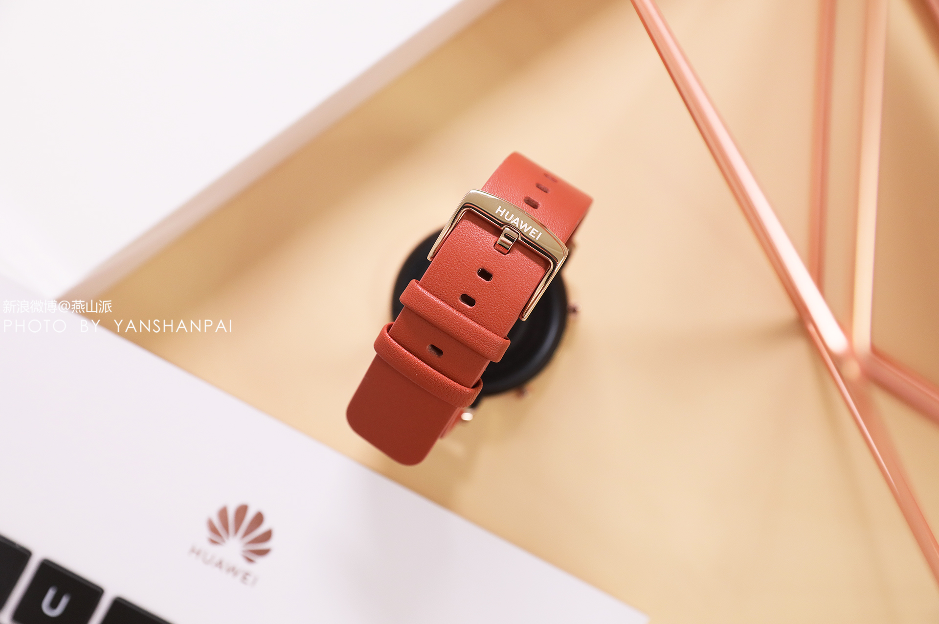 华为watch gt2 42mm栗木红体验,解锁100种运动模式玩出新花样_表带