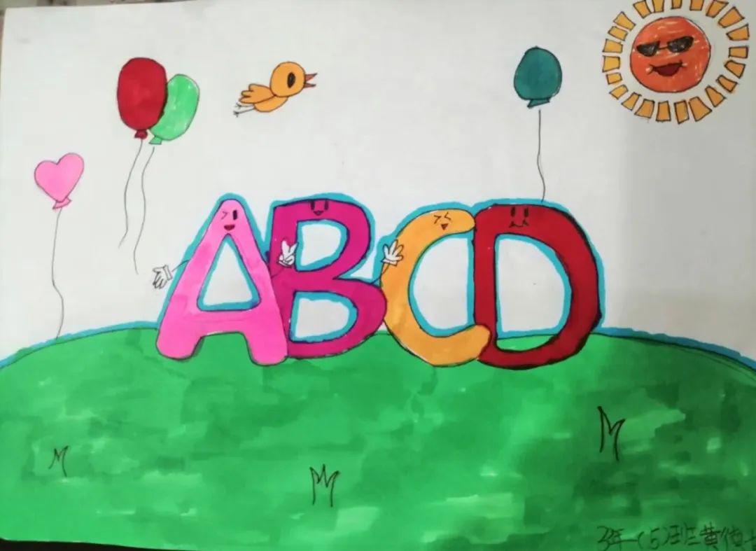 三年级:字母创意画快来看看各年级新课实践作业展示吧!3月伊始,三
