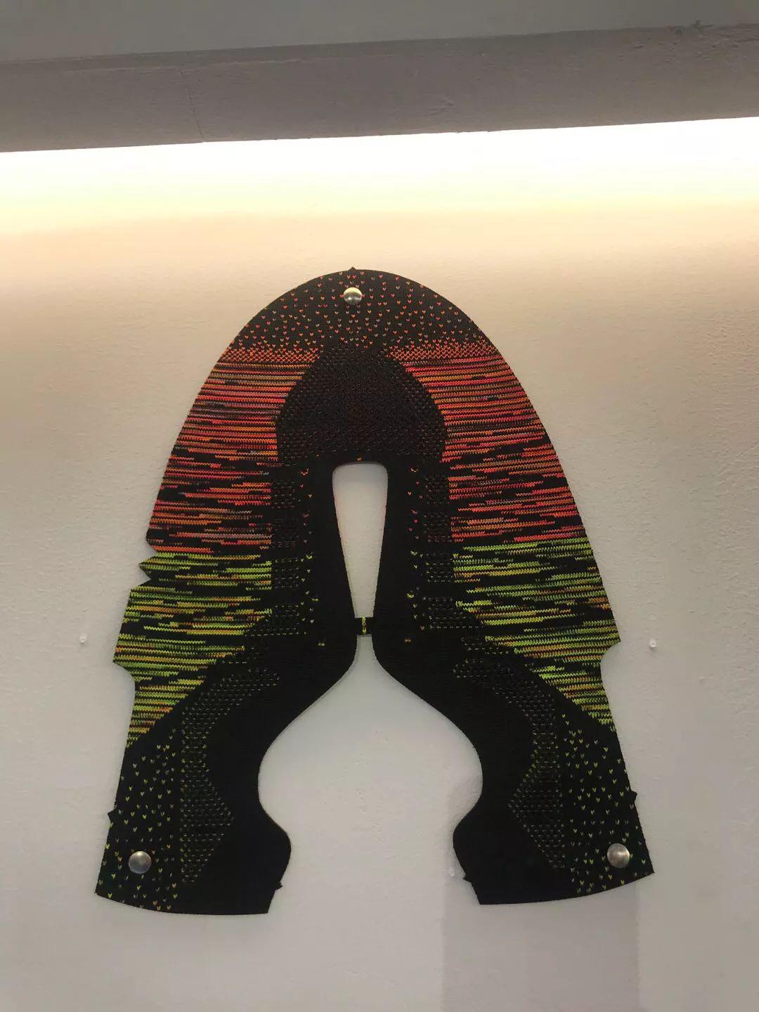 素材展会上的飞织鞋面