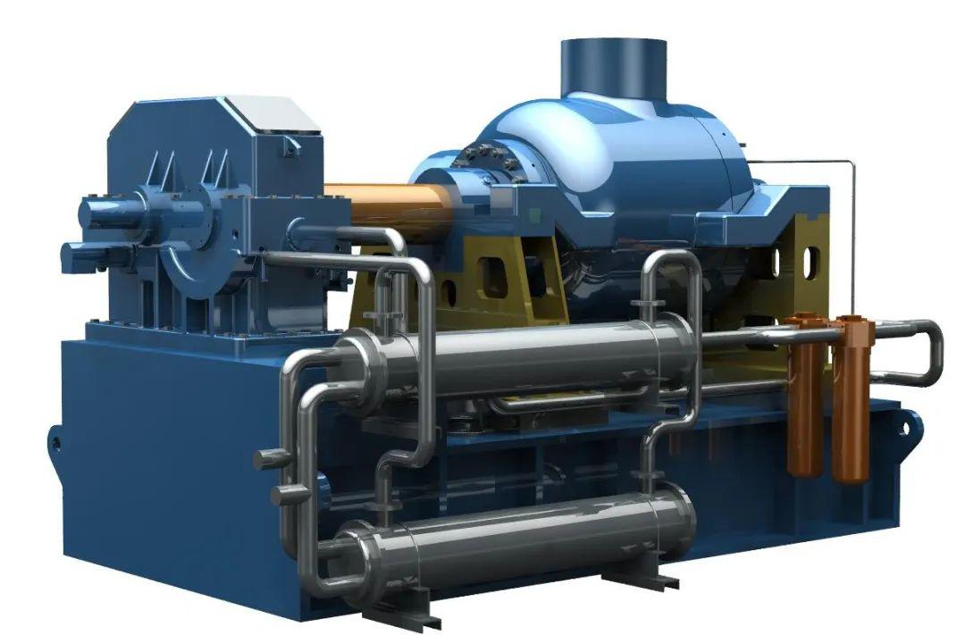 国内首台兆瓦级大功率高效超临界二氧化碳透平压缩发电机组效果图科普