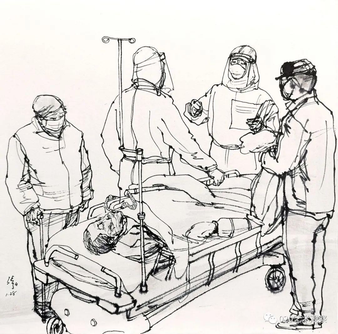 30张速写的背后,感动千万人!_疫情